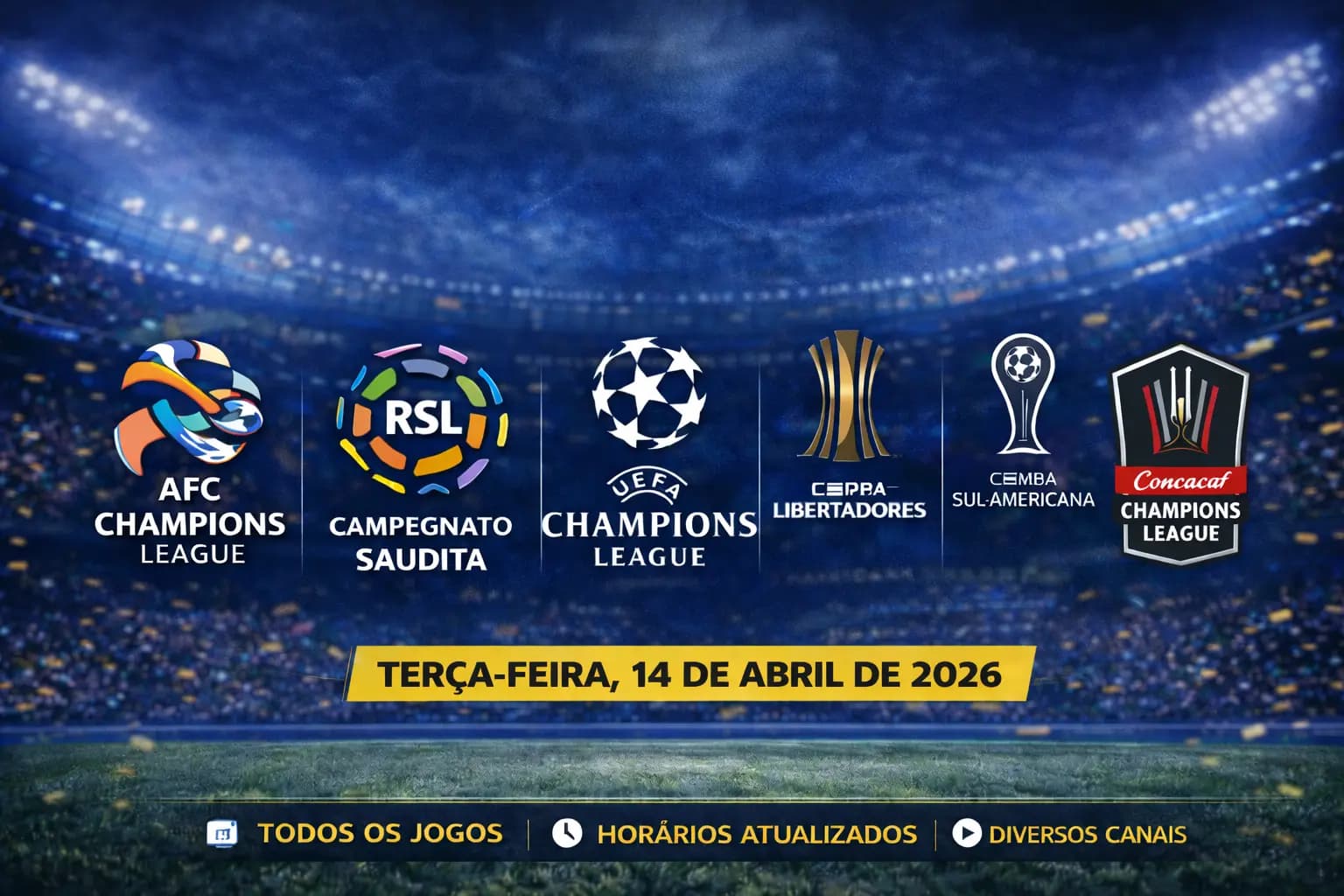 Jogos de hoje (14/04/26): onde assistir futebol ao vivo e palpites